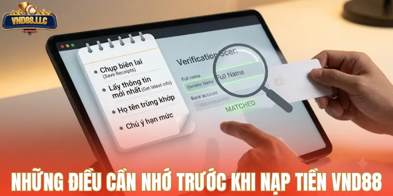 Những điều cần nhớ trước khi nạp tiền VND88